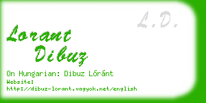 lorant dibuz business card
